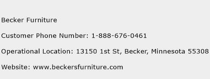 Becker Furniture Phone Number Customer Service