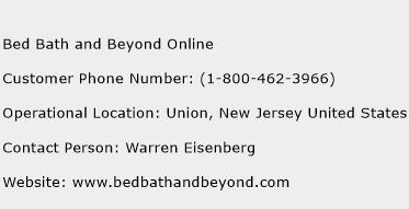Bed Bath and Beyond Online Phone Number Customer Service