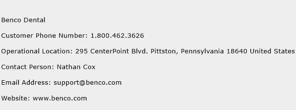 Benco Dental Phone Number Customer Service