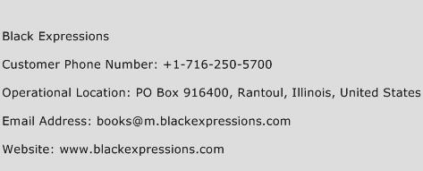 Black Expressions Phone Number Customer Service