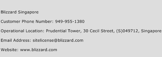 Blizzard Singapore Phone Number Customer Service