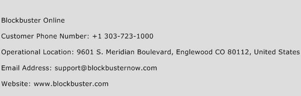 Blockbuster Online Phone Number Customer Service