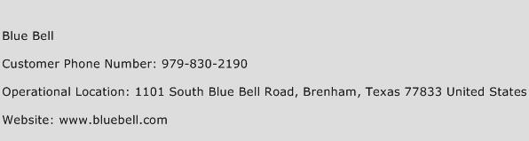 Blue Bell Phone Number Customer Service