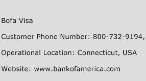 BofA Visa Phone Number Customer Service