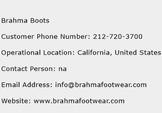 Brahma Boots Phone Number Customer Service