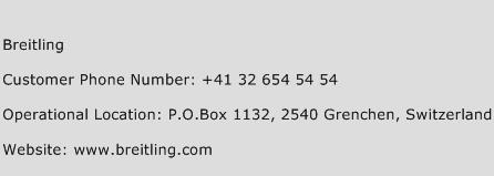 Breitling Phone Number Customer Service