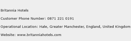Britannia Hotels Phone Number Customer Service