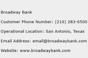 Broadway Bank Phone Number Customer Service