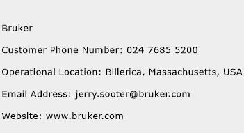 Bruker Phone Number Customer Service