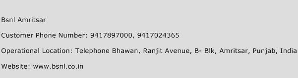 Bsnl Amritsar Phone Number Customer Service