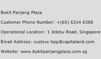 Bukit Panjang Plaza Phone Number Customer Service