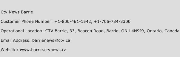CTV News Barrie Phone Number Customer Service