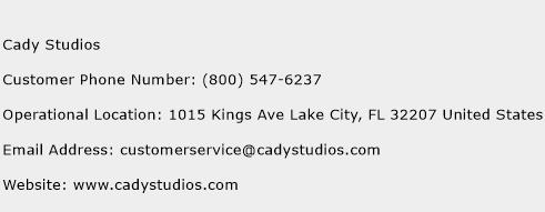Cady Studios Phone Number Customer Service