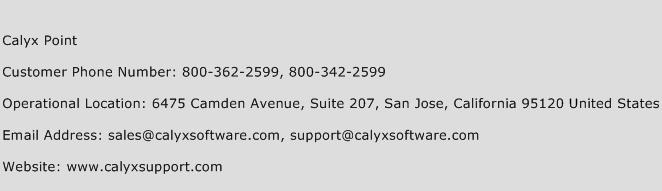 Calyx Point Phone Number Customer Service