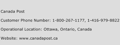 Canada Post Phone Number Customer Service