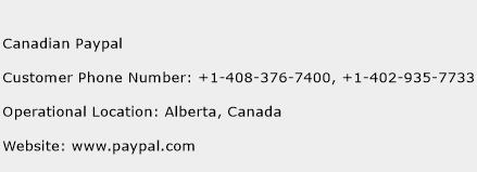 Canadian Paypal Phone Number Customer Service