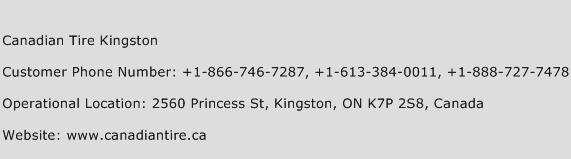 Canadian Tire Kingston Phone Number Customer Service