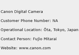Canon Digital Camera Phone Number Customer Service