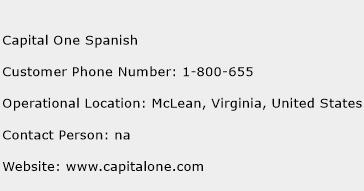 Capital One Spanish Phone Number Customer Service