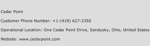 Cedar Point Phone Number Customer Service