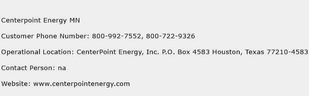 Centerpoint Energy MN Phone Number Customer Service