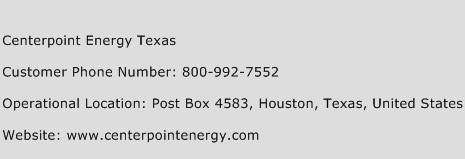 Centerpoint Energy Texas Phone Number Customer Service