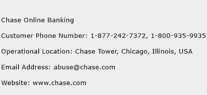 Chase Online Banking Phone Number Customer Service