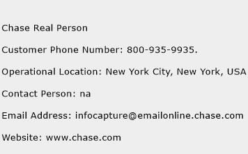 Chase Real Person Phone Number Customer Service