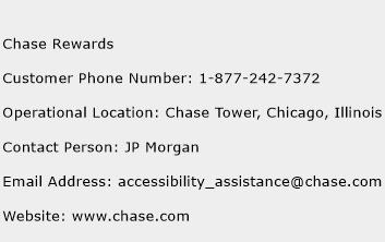 Chase Rewards Phone Number Customer Service