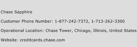 Chase Sapphire Phone Number Customer Service