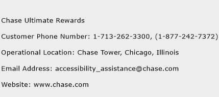 Chase Ultimate Rewards Phone Number Customer Service