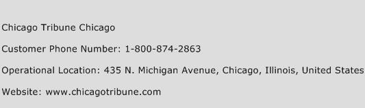 Chicago Tribune Chicago Phone Number Customer Service