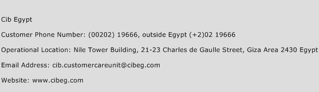 Cib Egypt Phone Number Customer Service