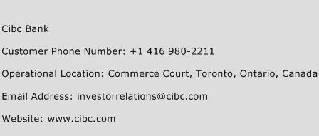 Cibc Bank Phone Number Customer Service