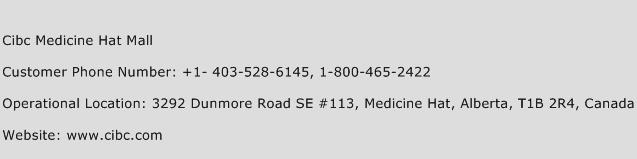 Cibc Medicine Hat Mall Phone Number Customer Service