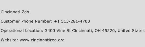 Cincinnati Zoo Phone Number Customer Service