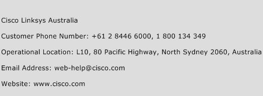 Cisco Linksys Australia Phone Number Customer Service