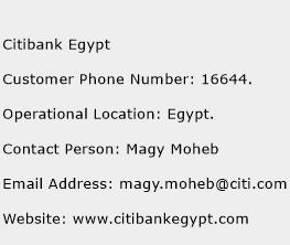 Citibank Egypt Phone Number Customer Service