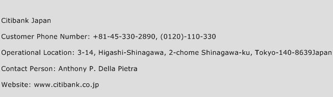 Citibank Japan Phone Number Customer Service