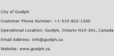 City of Guelph Phone Number Customer Service
