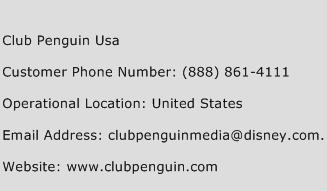 Club Penguin USA Phone Number Customer Service