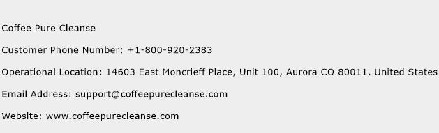 Coffee Pure Cleanse Phone Number Customer Service