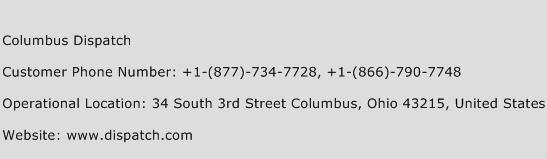 Columbus Dispatch Phone Number Customer Service