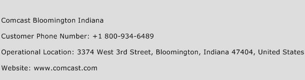 Comcast Bloomington Indiana Phone Number Customer Service