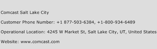 Comcast Salt Lake City Phone Number Customer Service
