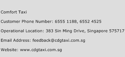 Comfort Taxi Phone Number Customer Service
