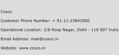 Cosco Phone Number Customer Service