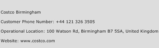 Costco Birmingham Phone Number Customer Service