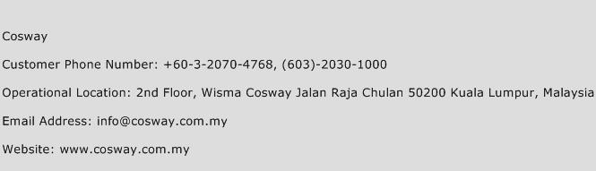 Cosway Phone Number Customer Service