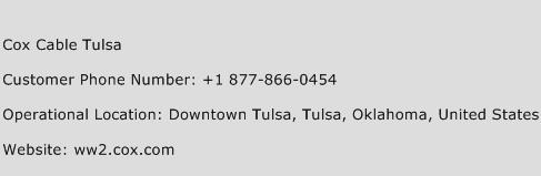 Cox Cable Tulsa Phone Number Customer Service